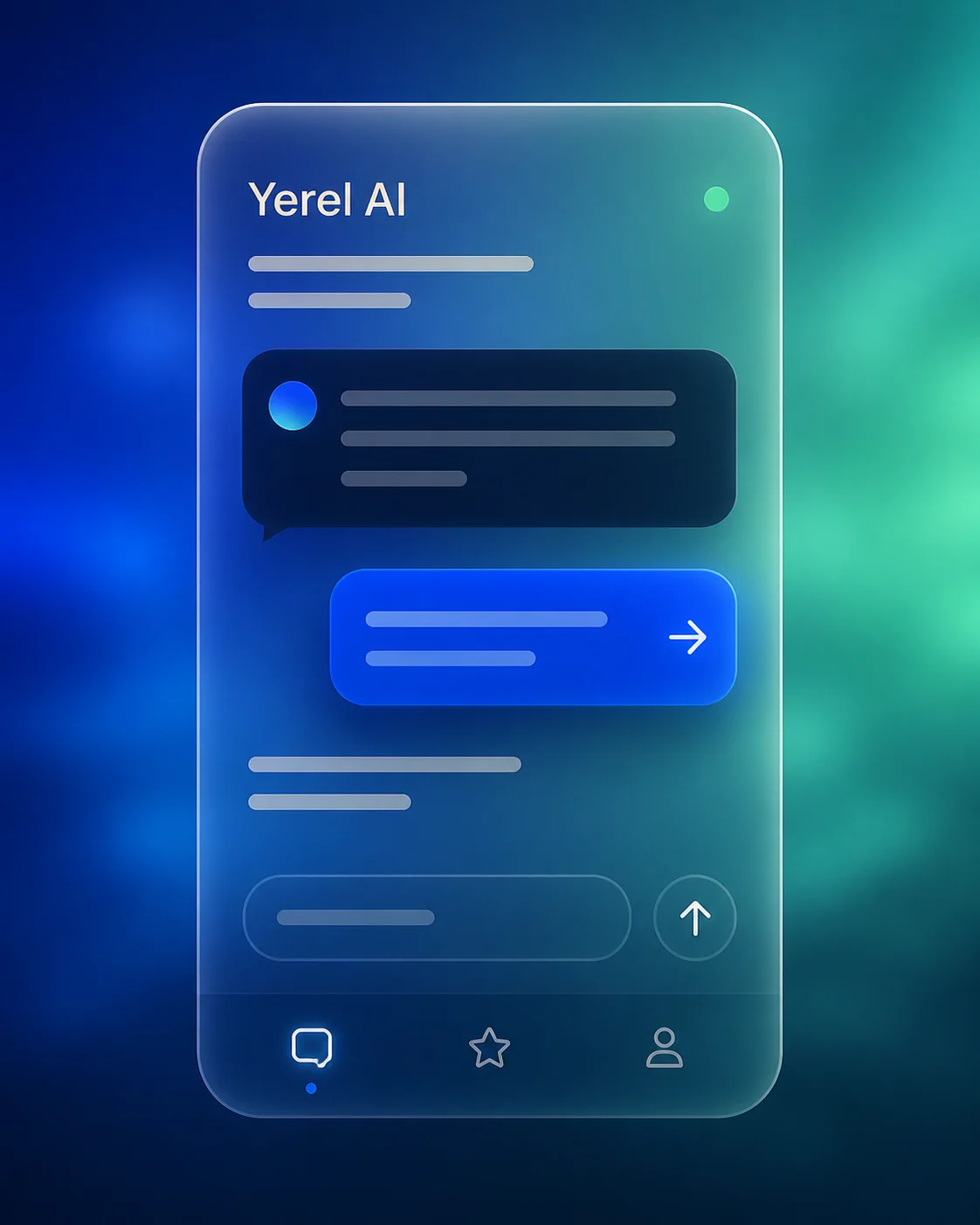 Yerel AI mobil sohbet arayüzü tasarımı