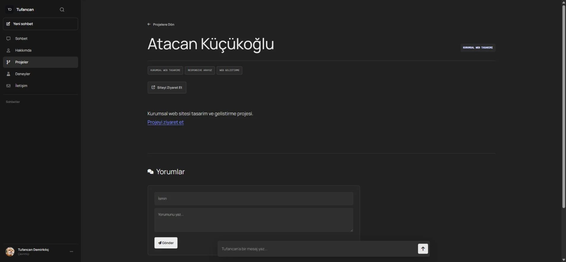 Atacan Küçükoğlu web sitesi