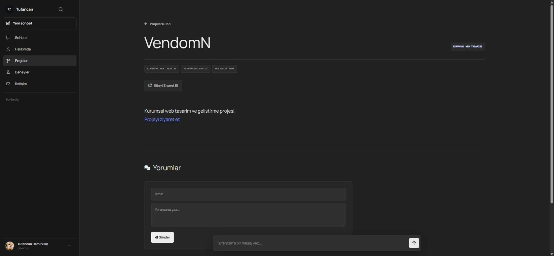 VendomN web sitesi