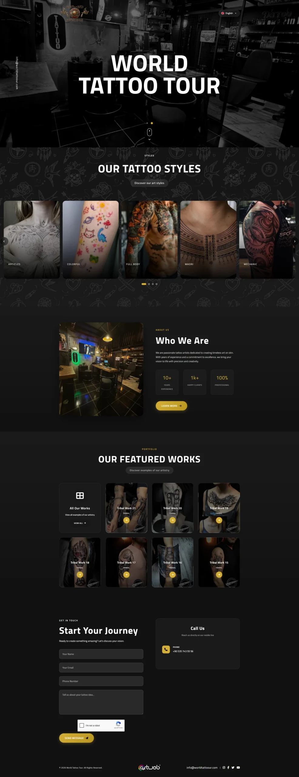 World Tattoo Tour web sitesi