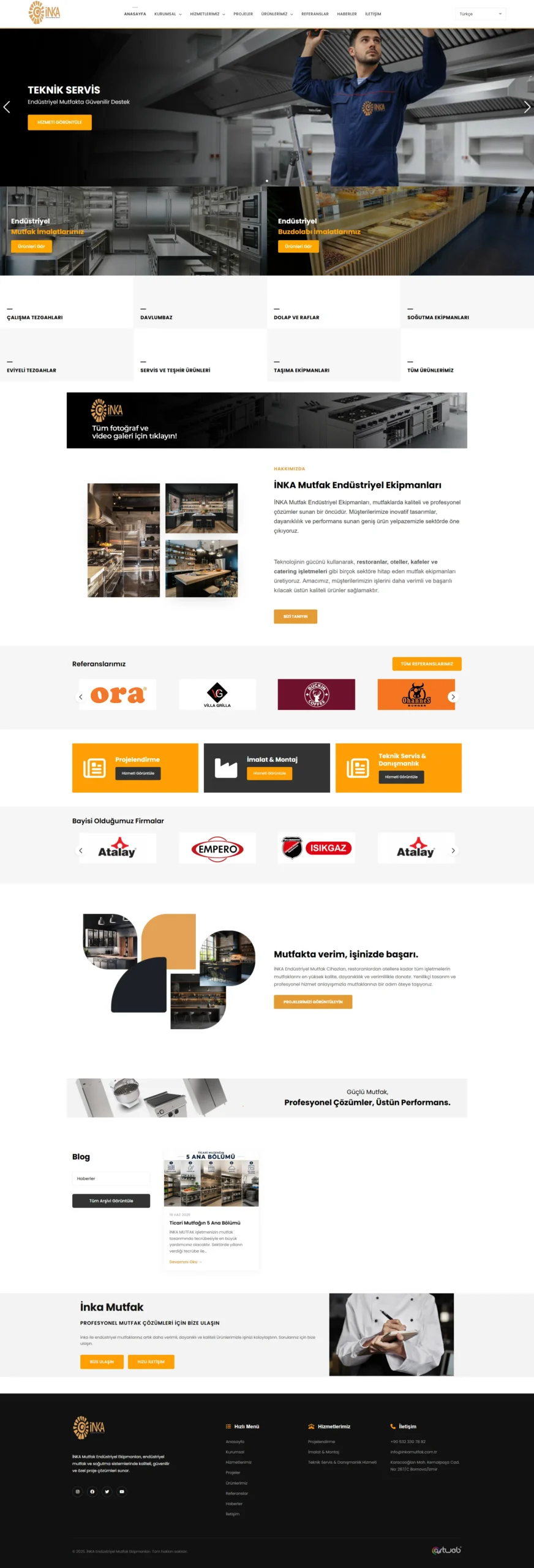 İnka Mutfak web sitesi