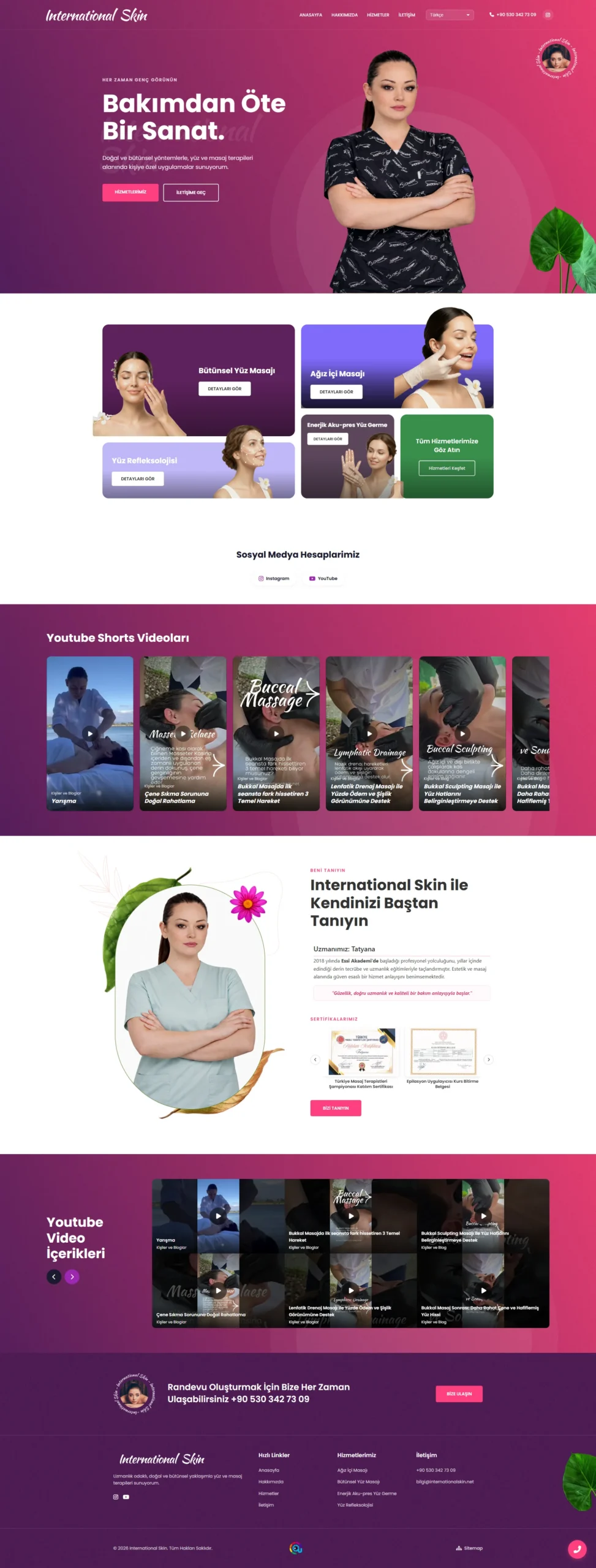 International Skin web sitesi