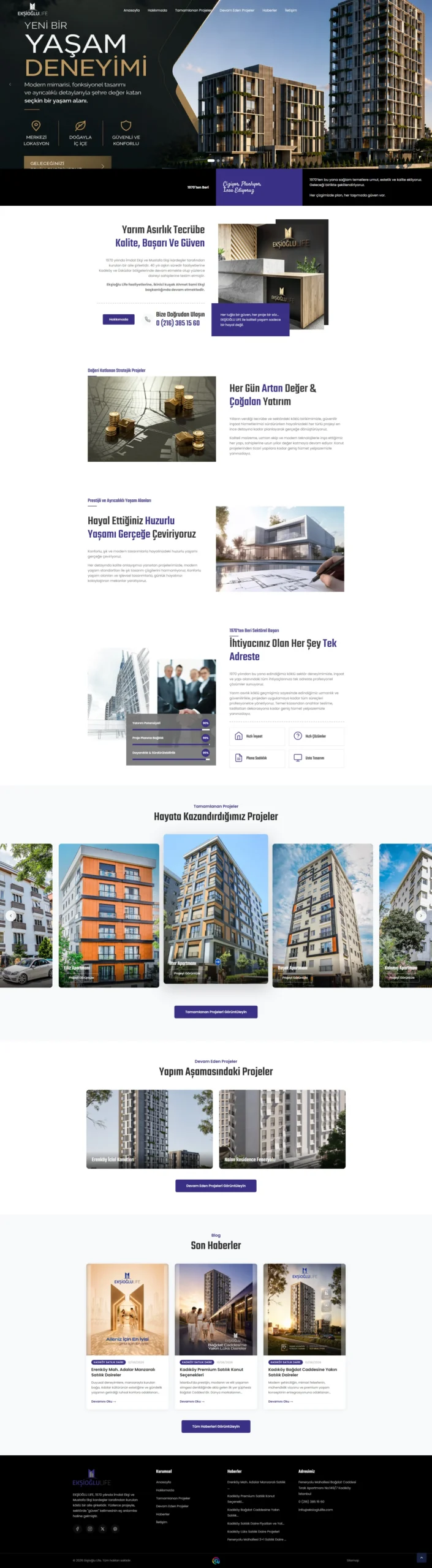 Ekşioğlu Life web sitesi