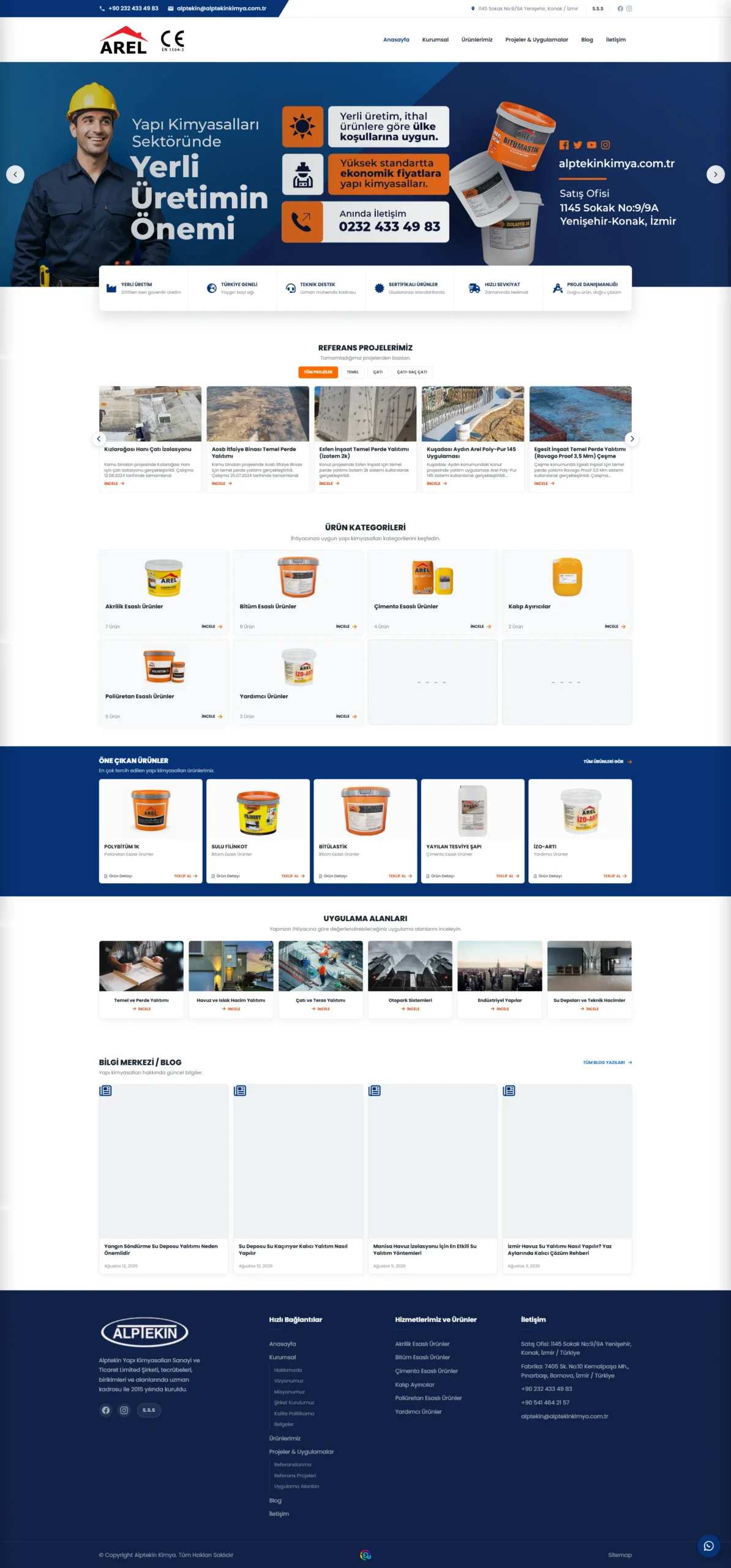 Alptekin Kimya web sitesi
